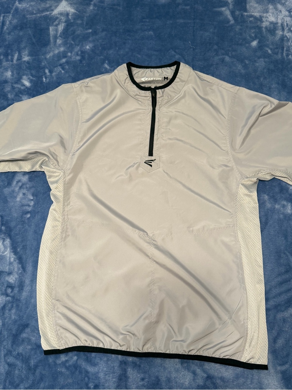 Easton Men’s Light Gray Swim Rash Guard with Black Trim